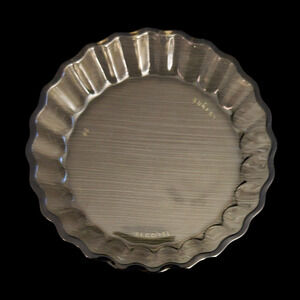 Arcopal France Smoky Glass Coasters Set of 5 Scalloped Ribbed Vintage